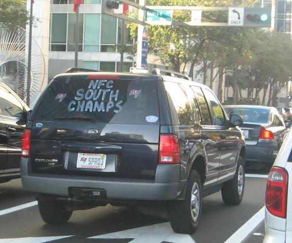 NFC South Champs Vehicle In Downtown Tampa, Closer.JPG